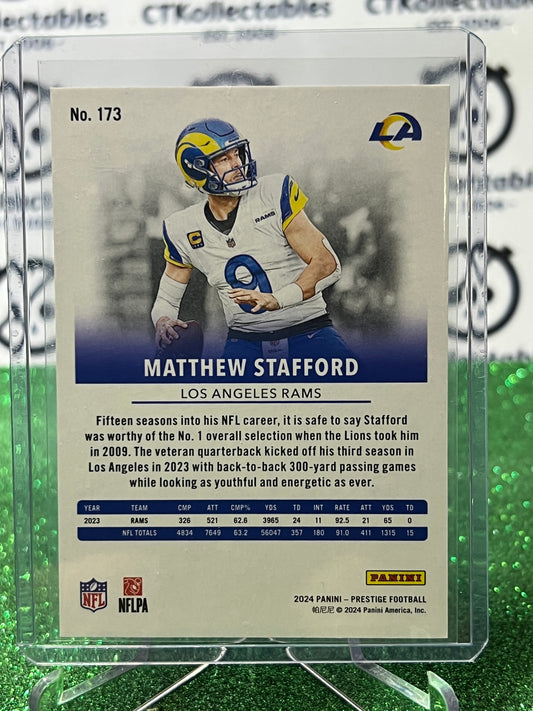 2024 PANINI PRESTIGE MATTHEW STAFFORD # 173 PURPLE /150 NFL LA RAMS GRIDIRON CARD