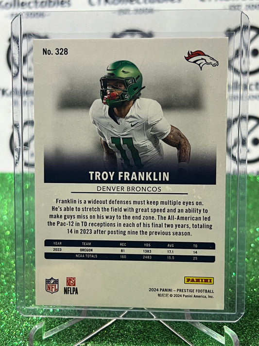 2024 PANINI PRESTIGE TROY FRANKLIN # 328 RC RED /999 NFL DENVER BRONCOS GRIDIRON CARD