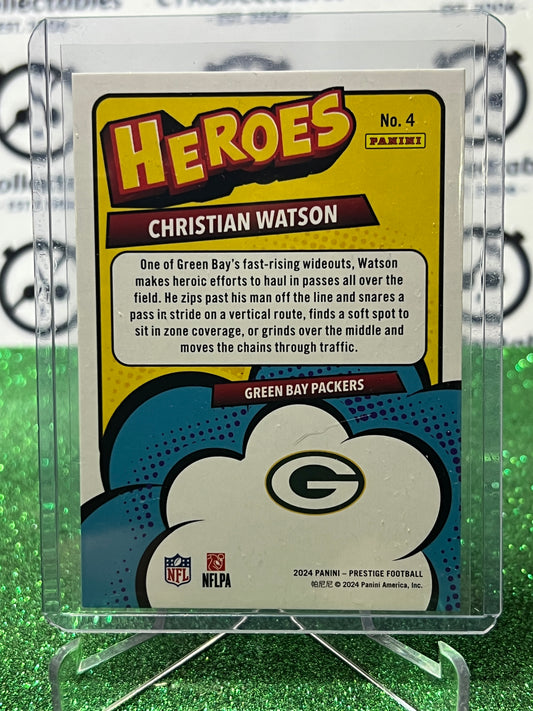 2024 PANINI PRESTIGE CHRISTIAN WATSON # 4 HEROES NFL GREEN BAY PACKERS GRIDIRON CARD