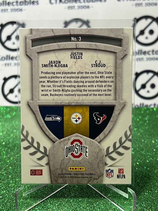 2024 PANINI PRESTIGE ALMA MATERS # 3 SMITH-NJIGBA/FIELDS/STROUD NFL GRIDIRON CARD