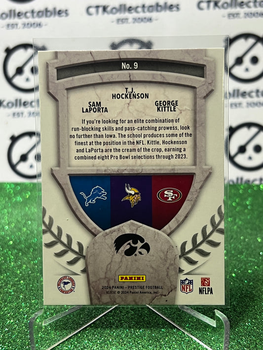 2024 PANINI PRESTIGE ALMA MATERS # 9 LAPORTA/HOCKENSON/KITTLE NFL GRIDIRON CARD