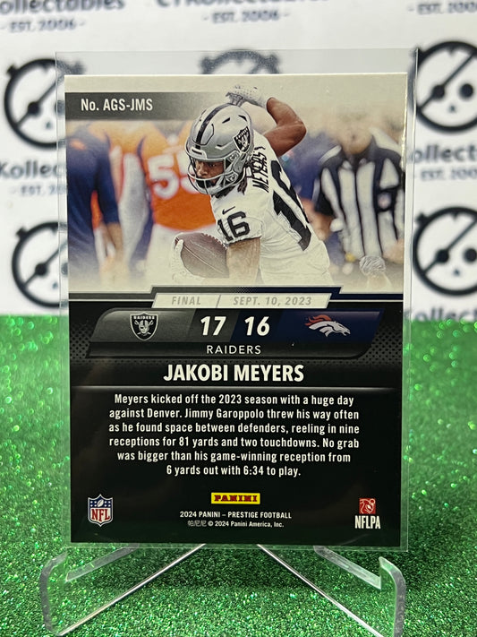2024 PANINI PRESTIGE JAKOBI MEYERS # AGS-JMS NFL RAIDERS GRIDIRON CARD