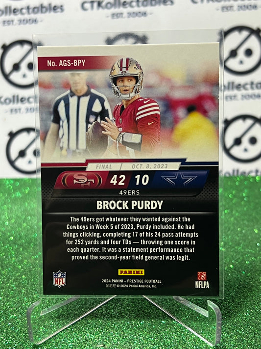 2024 PANINI PRESTIGE BROCK PURDY # AGS-BPY NFL 49ERS GRIDIRON CARD