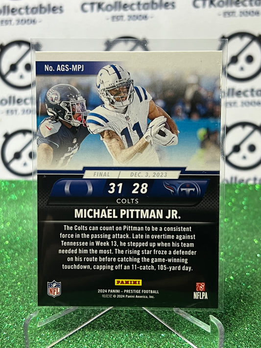2024 PANINI PRESTIGE MICHAEL PITTMAN JR. # AGS-MPJ NFL COLTS GRIDIRON CARD