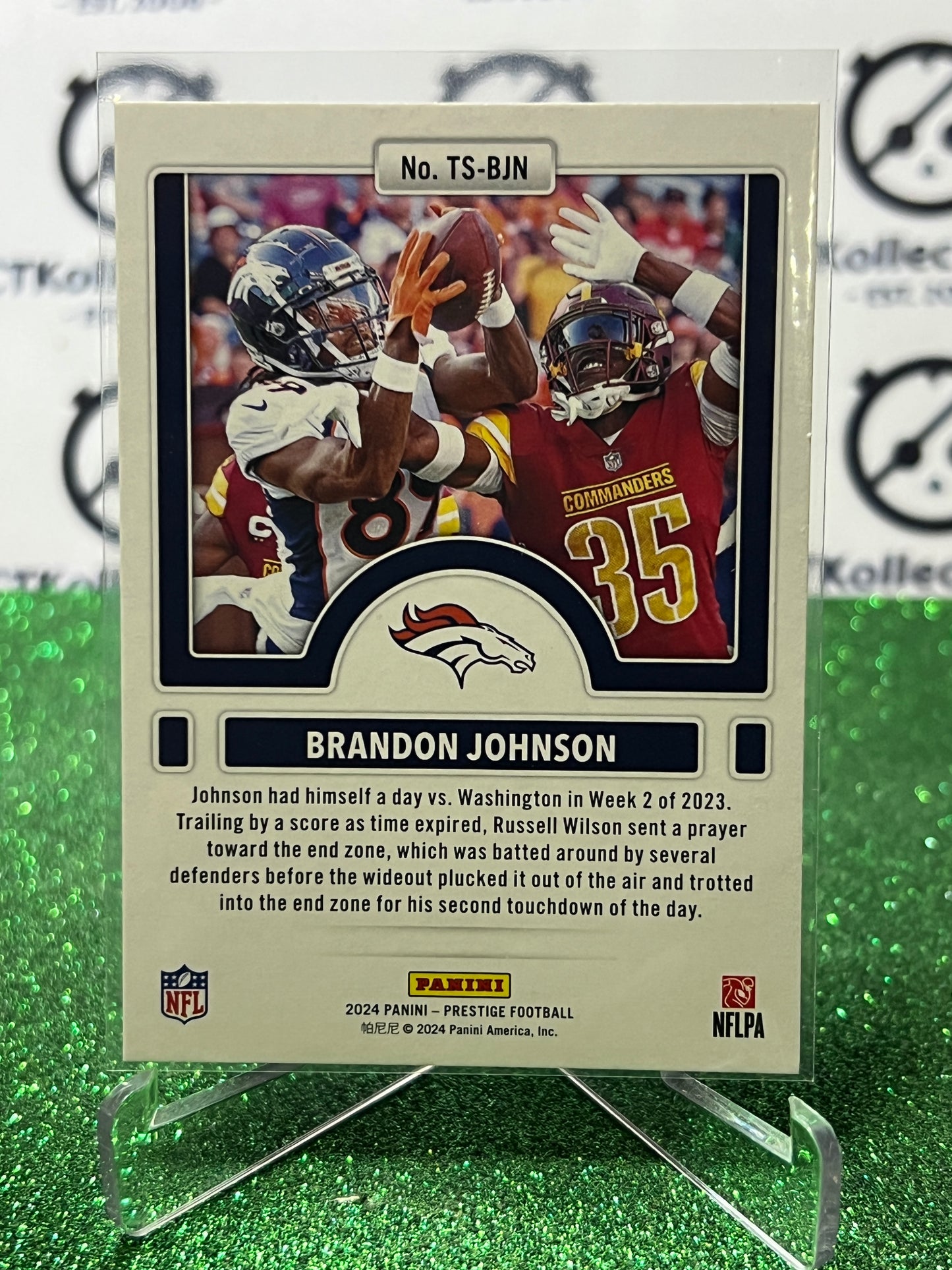2024 PANINI PRESTIGE BRANDON JOHNSON # TS-BJN NFL BRONCOS GRIDIRON CARD