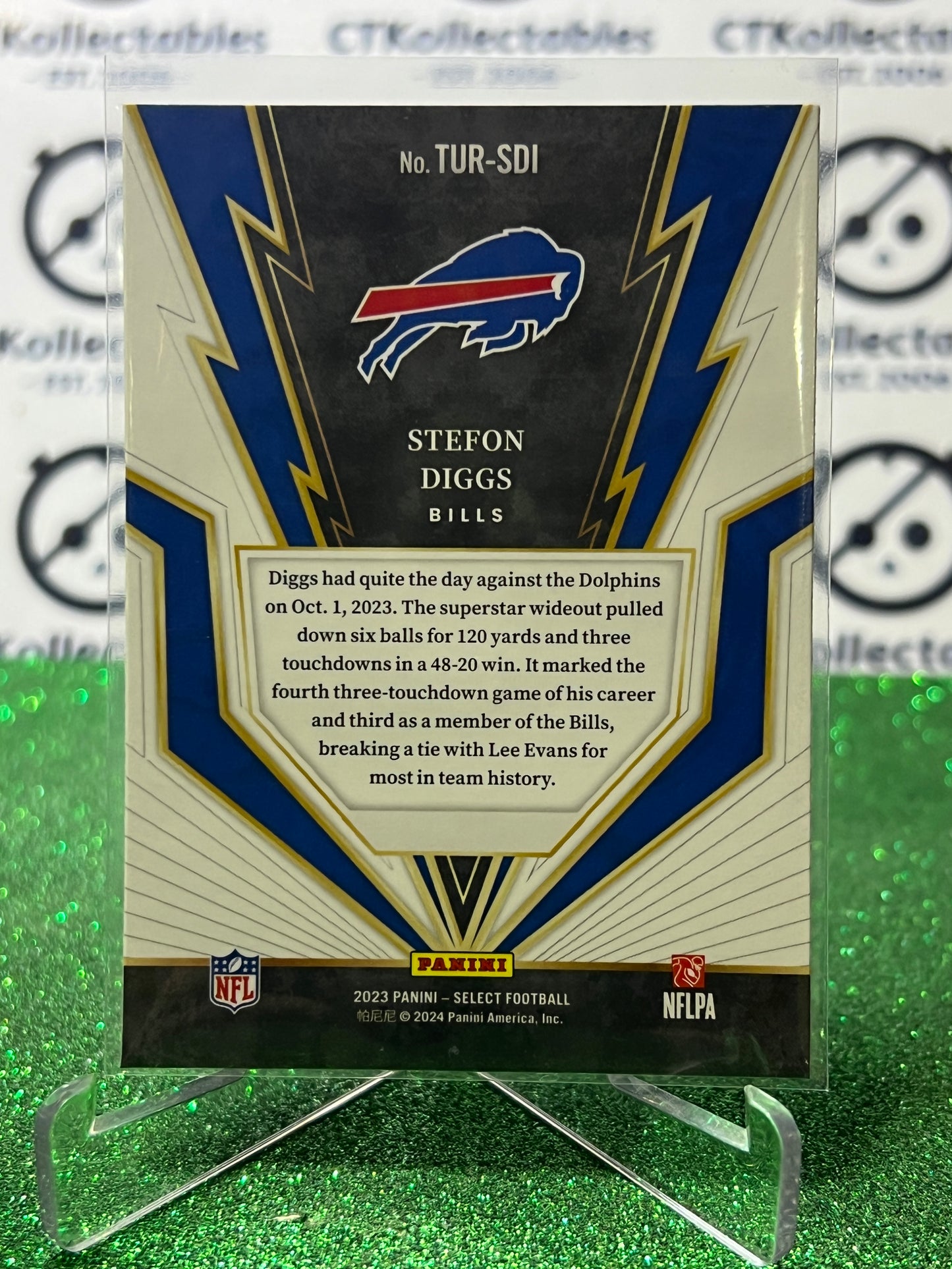 2023 PANINI SELECT STEFON DIGGS # TUR-SDI TURBO CHARGED NFL BUFFALO BILLS GRIDIRON CARD