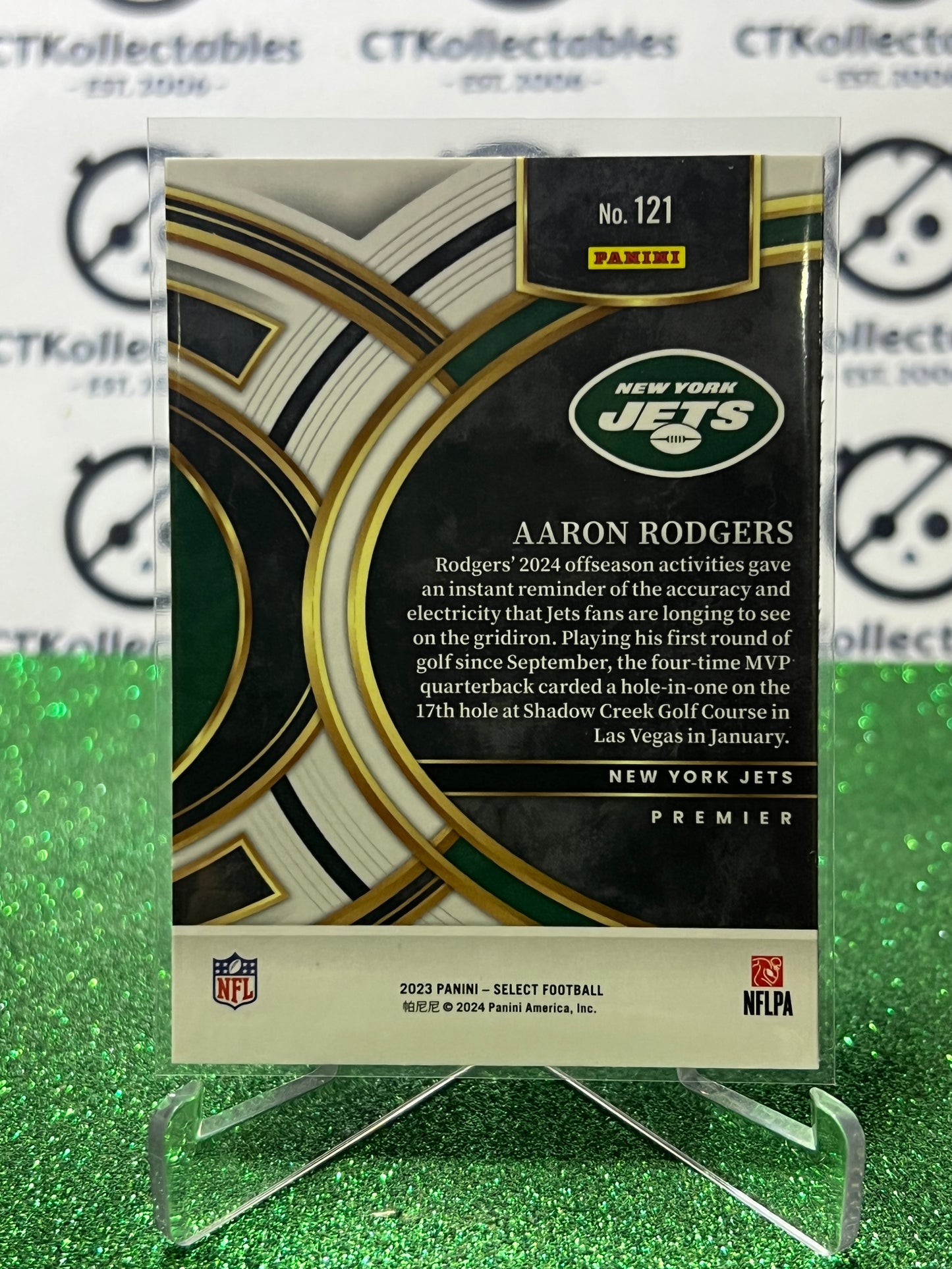 2023 PANINI SELECT AARON RODGERS # 121 NFL NEW YORK JETS CARD