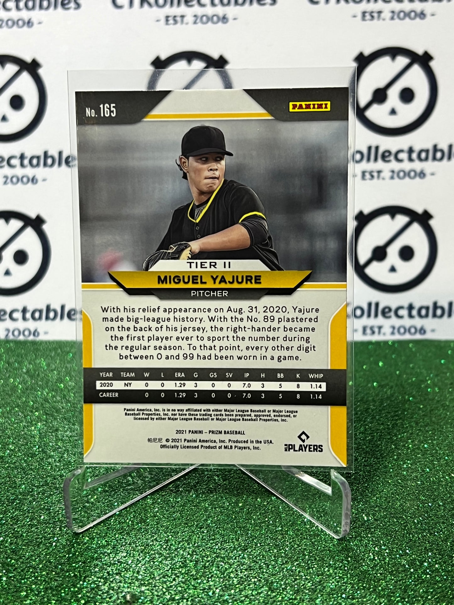 2021 PANINI PRIZM MIGUEL YAJURE # 165 ROOKIE PITTSBURGH PIRATES BASEBALL CARD