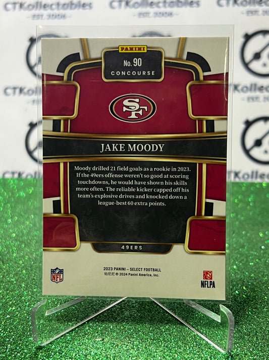 2023 PANINI SELECT JAKE MOODY # 90 RC NFL SAN FRANCISCO 49ERS CARD