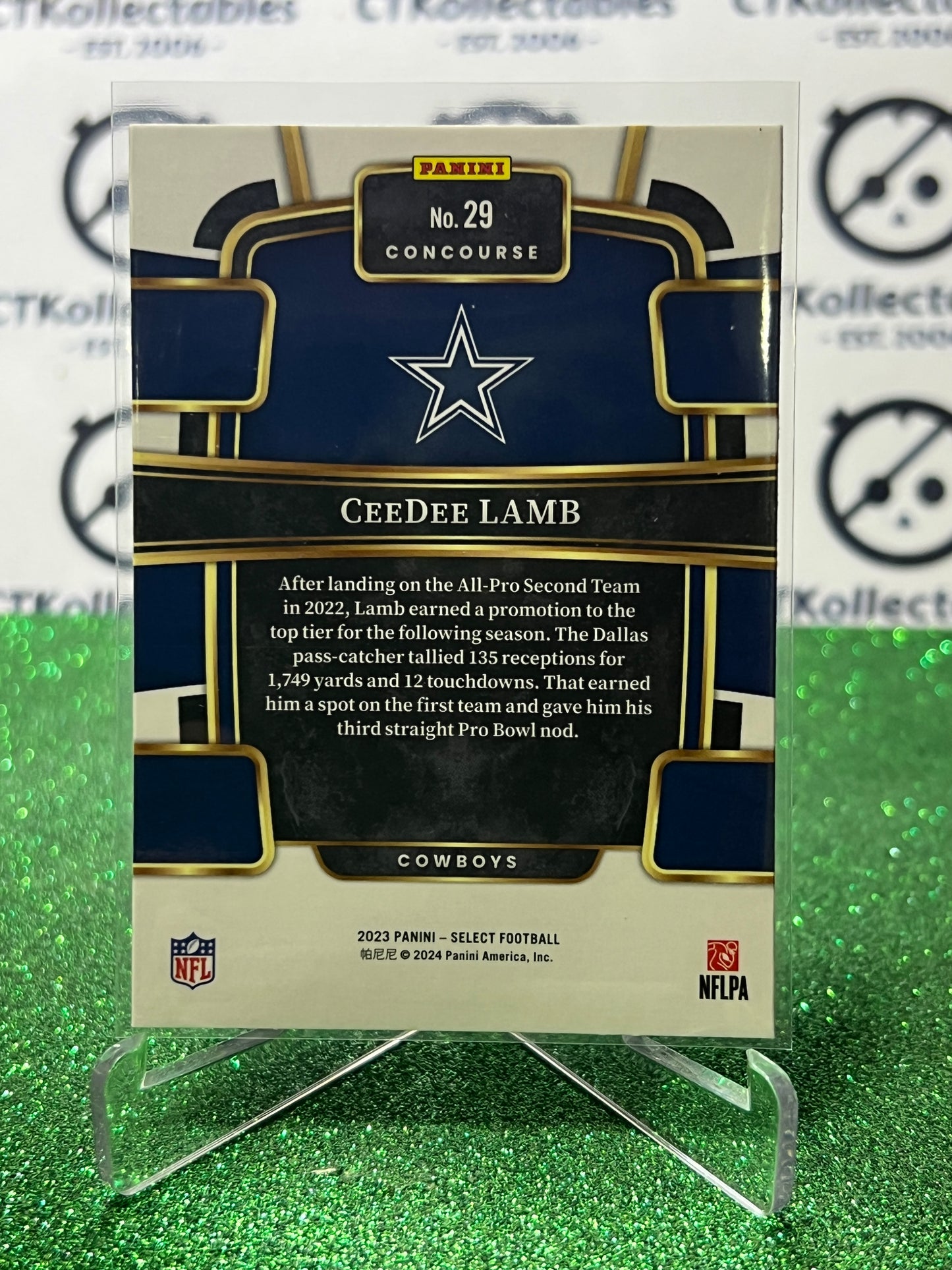 2023 PANINI SELECT CEEDEE LAMB # 29 NFL DALLAS COWBOYS CARD