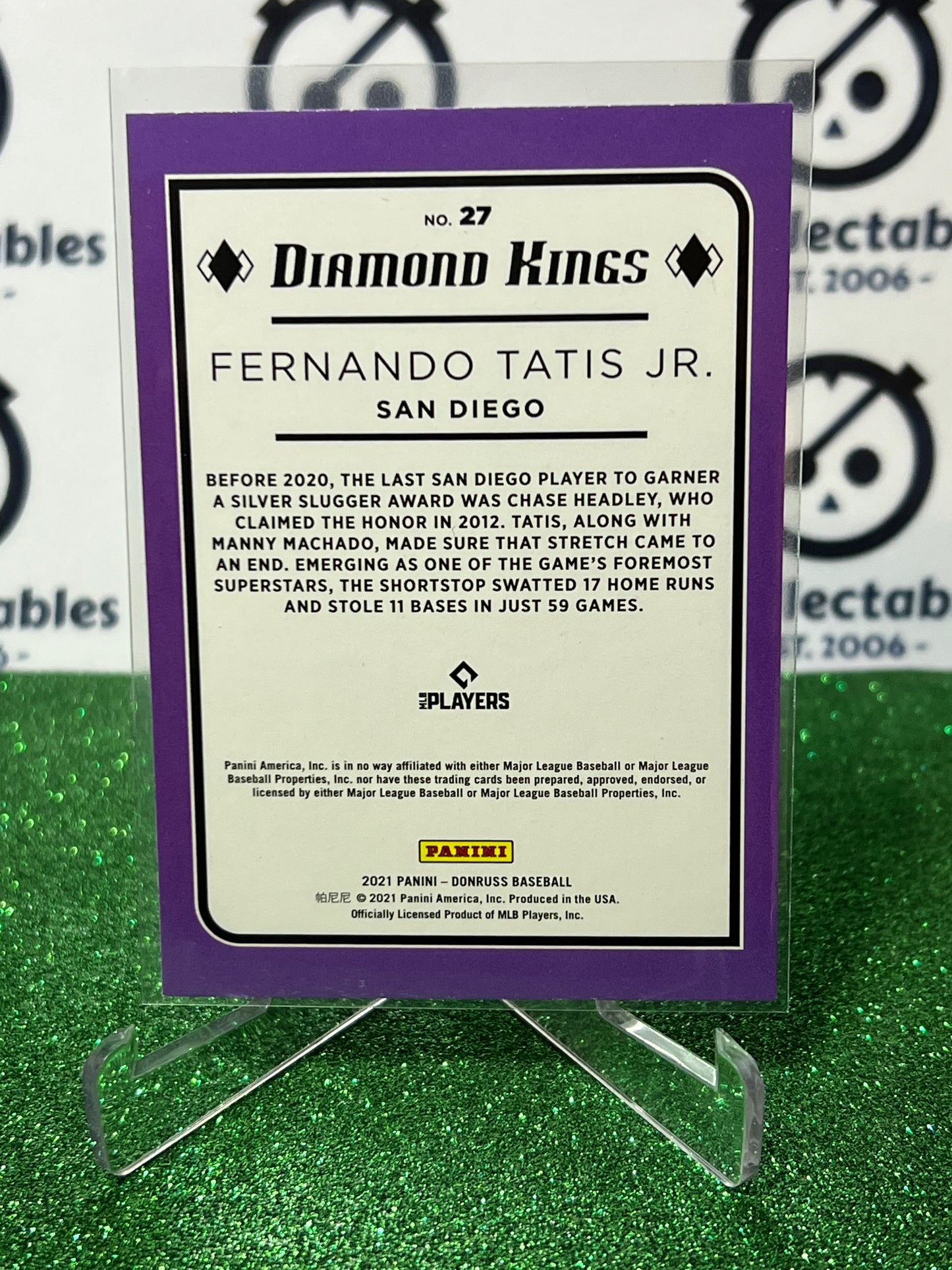 2021 PANINI DIAMOND KINGS FERNANDO TATIS JR. # 27 SAN DIEGO PADRES BASEBALL CARD