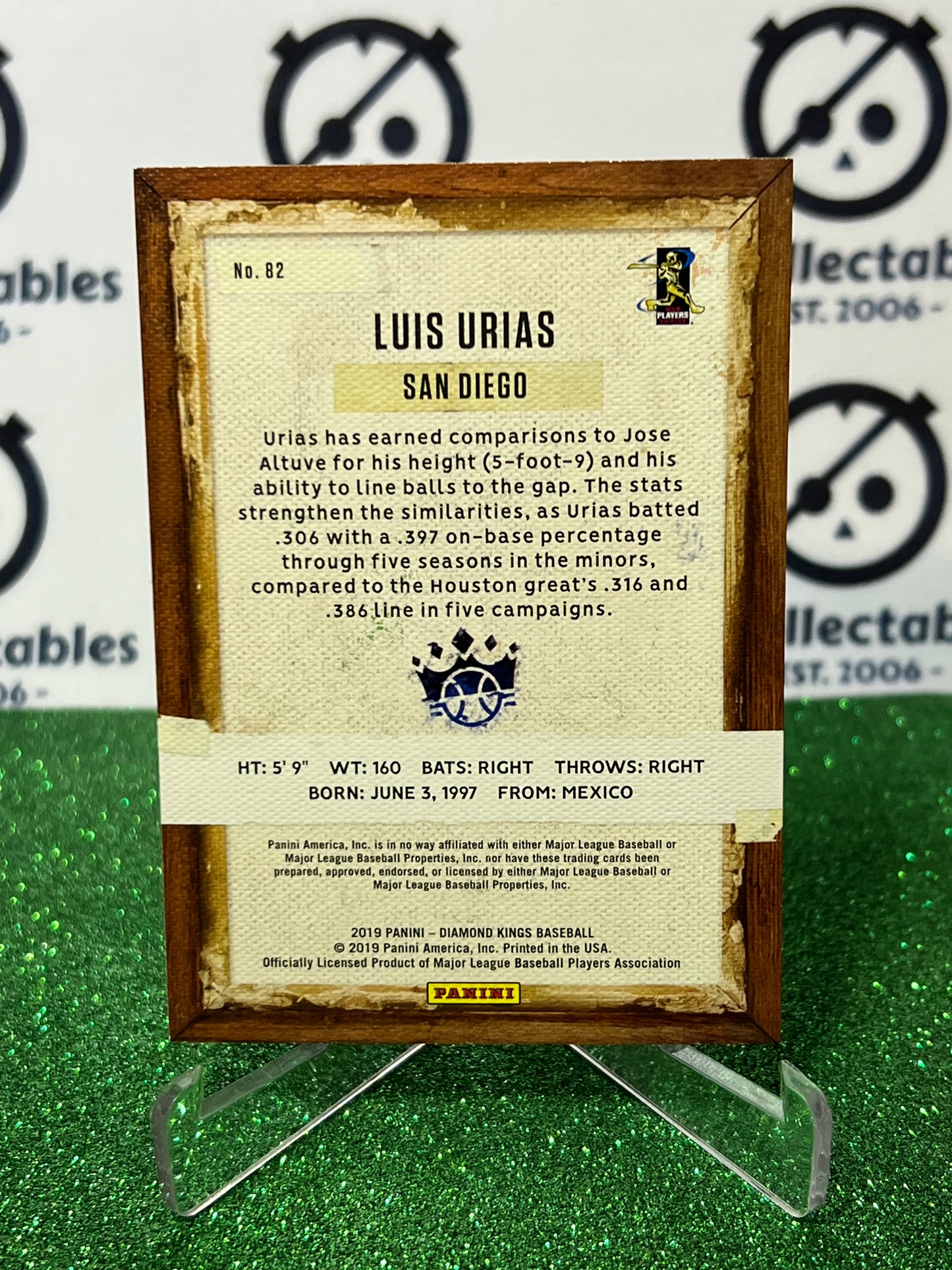2019 PANINI DIAMOND KINGS LUIS URIAS # 82 SAN DIEGO PADRES BASEBALL CARD