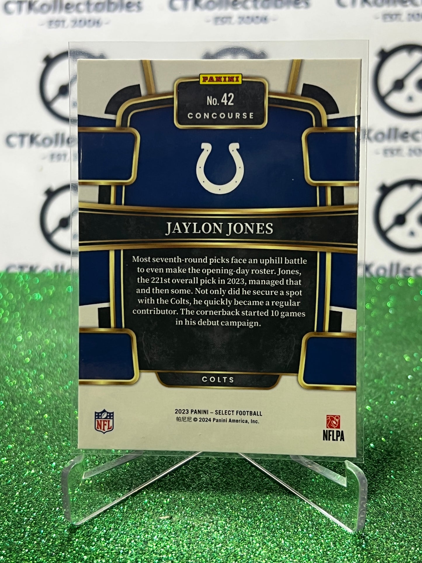 2023 PANINI SELECT JAYLON JONES # 64 RC NFL INDIANAPOLIS COLTS CARD