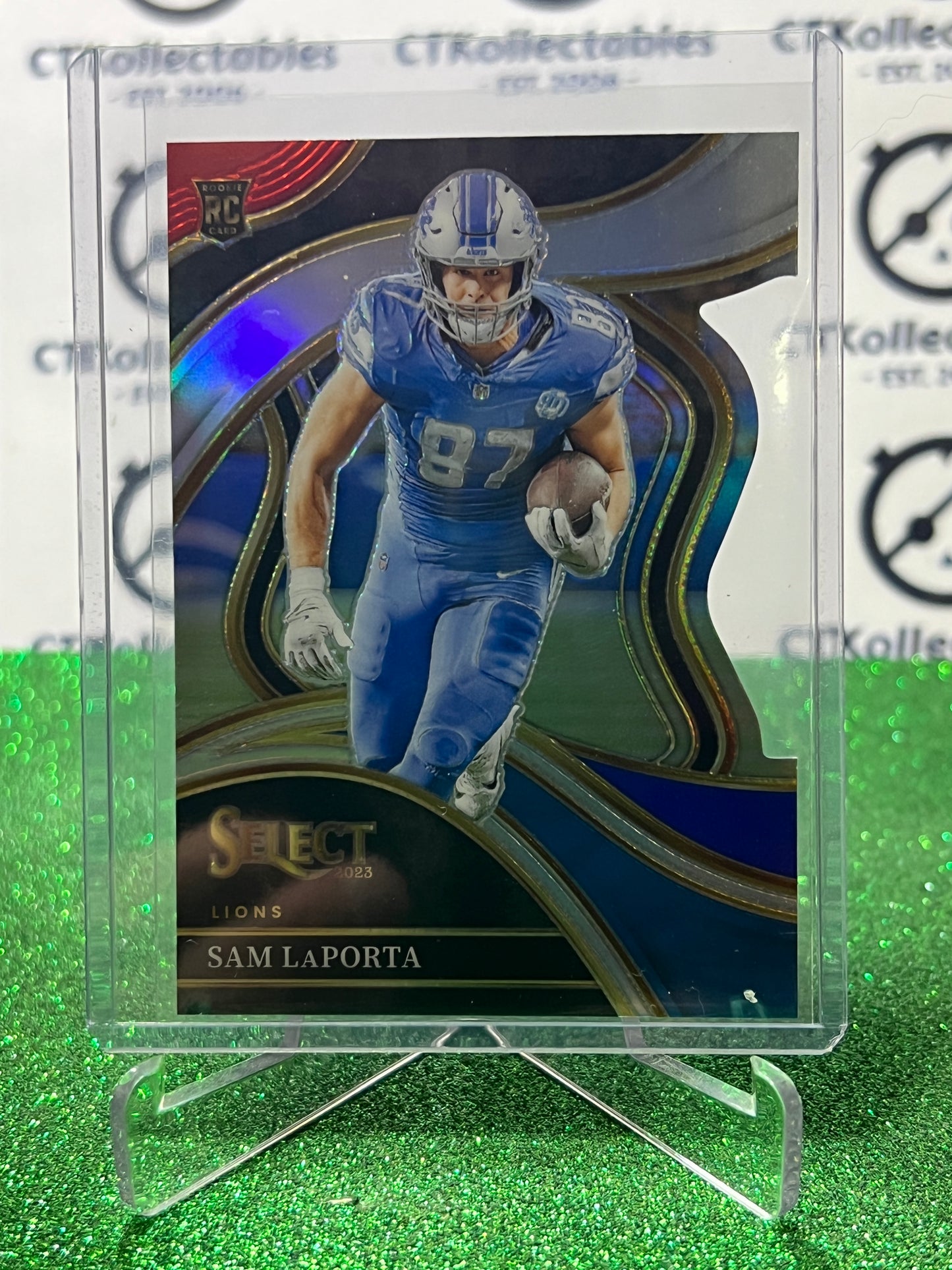 2023 PANINI SELECT SAM LAPORTA # 221 RC PRIZM DIE CUT NFL DETROIT LIONS CARD