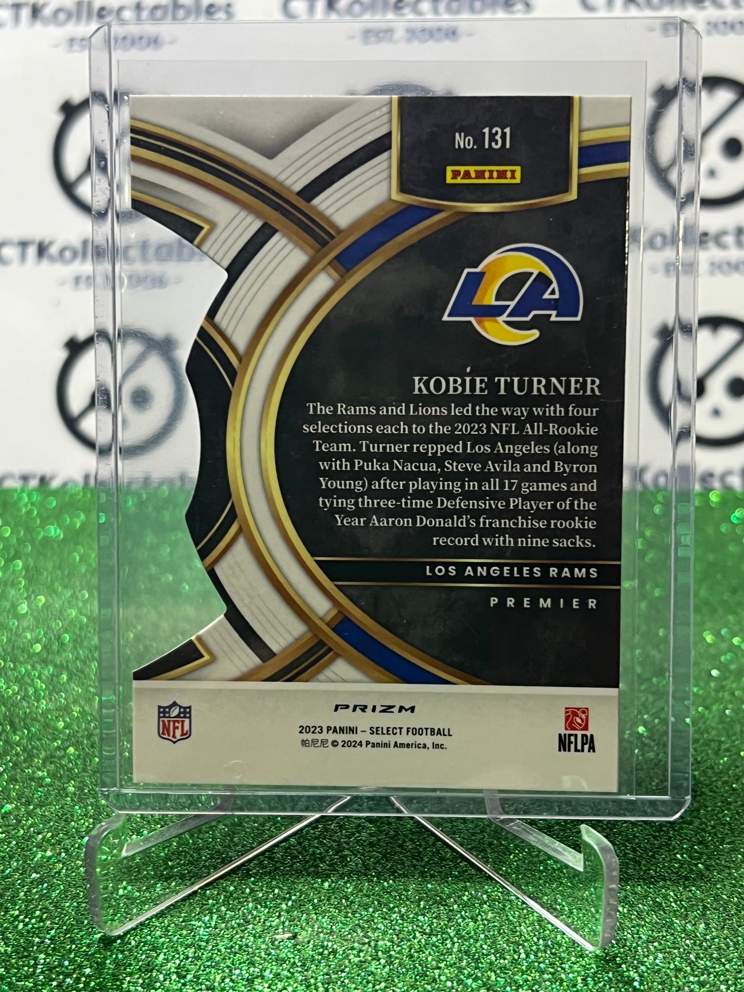 2023 PANINI SELECT KOBIE TURNER # 131 PRIZM DIE CUT NFL LA RAMS CARD