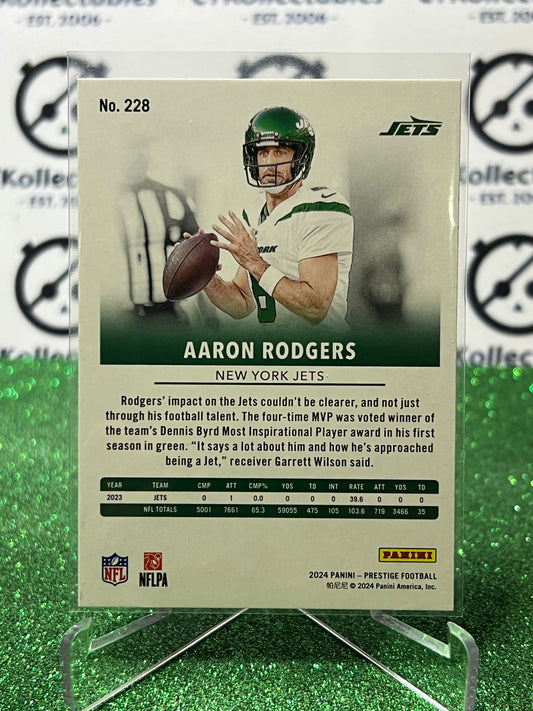 2024 PANINI PRESTIGE AARON RODGERS # 228 GALAXY NFL NEW YORK JETS GRIDIRON CARD