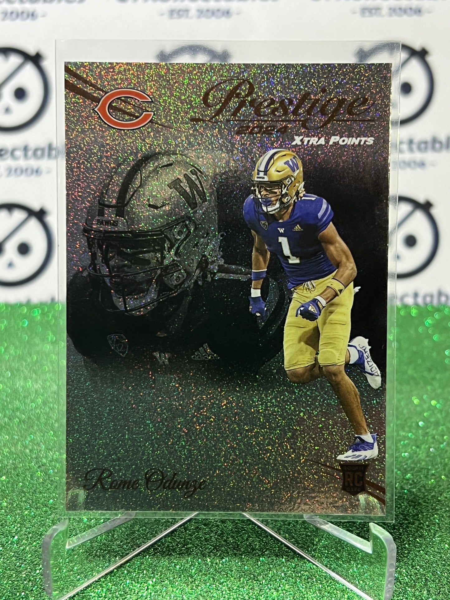 2024 PANINI PRESTIGE ROME ODUNZE # 359 RC GALAXY NFL CHICAGO BEARS GRIDIRON CARD