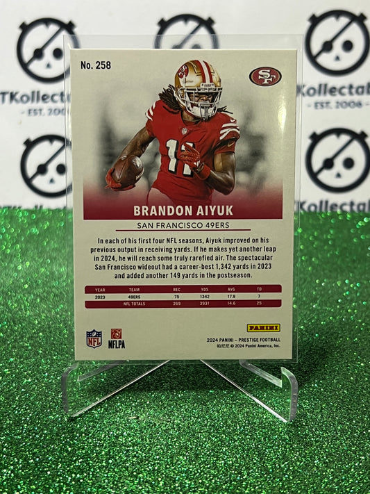 2024 PANINI PRESTIGE BRANDON AIYUK # 258 GALAXY NFL SAN FRANCISCO 49ERS GRIDIRON CARD