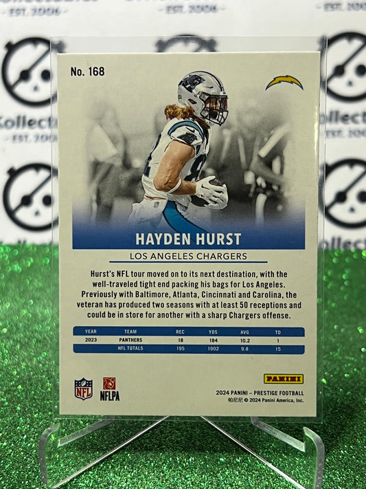 2024 PANINI PRESTIGE HAYDEN HURST # 168 GALAXY NFL LA CHARGERS GRIDIRON CARD