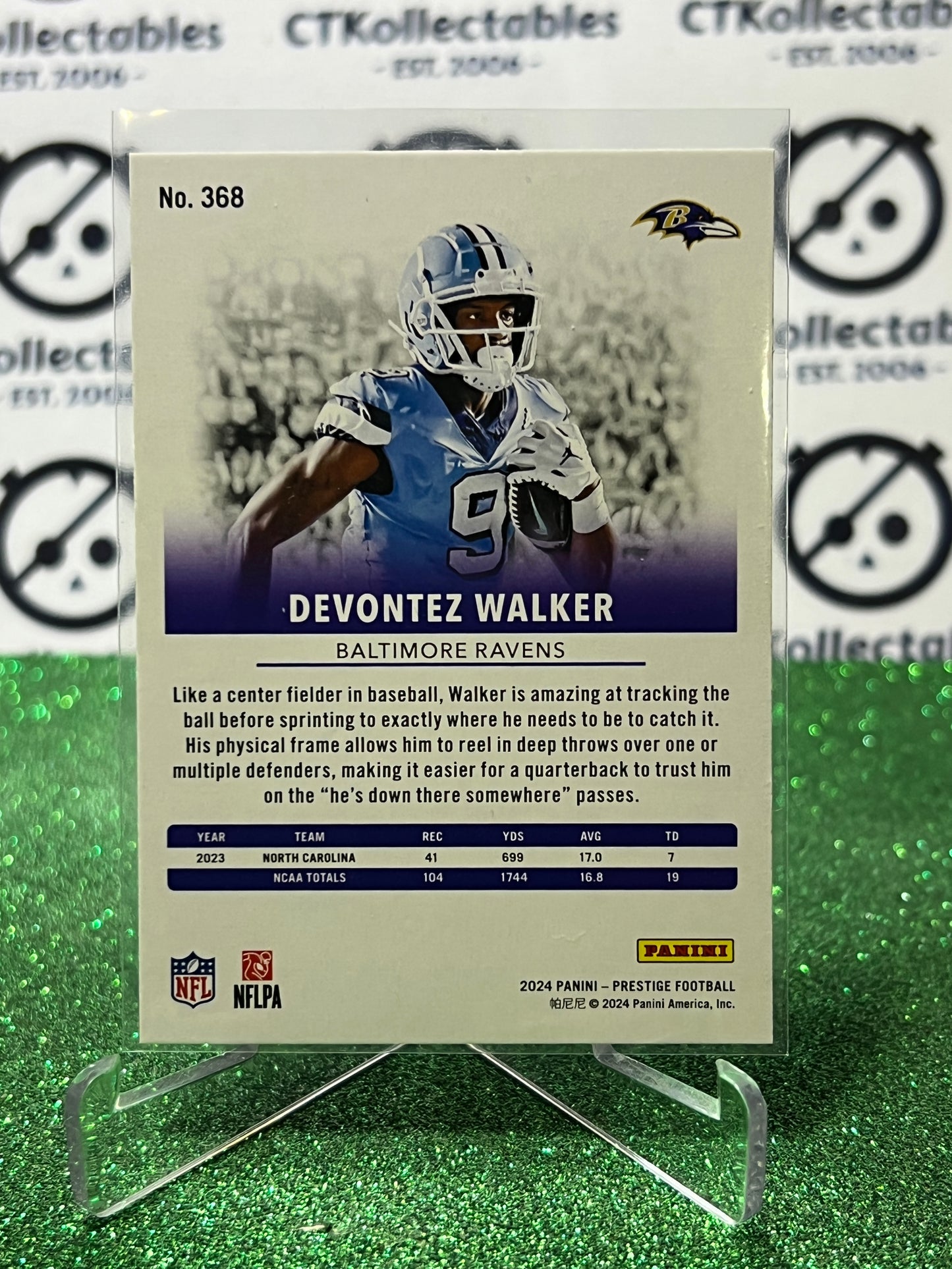 2024 PANINI PRESTIGE DEVONTEZ WALKER # 368 RC GALAXY NFL BALTIMORE RAVENS GRIDIRON CARD