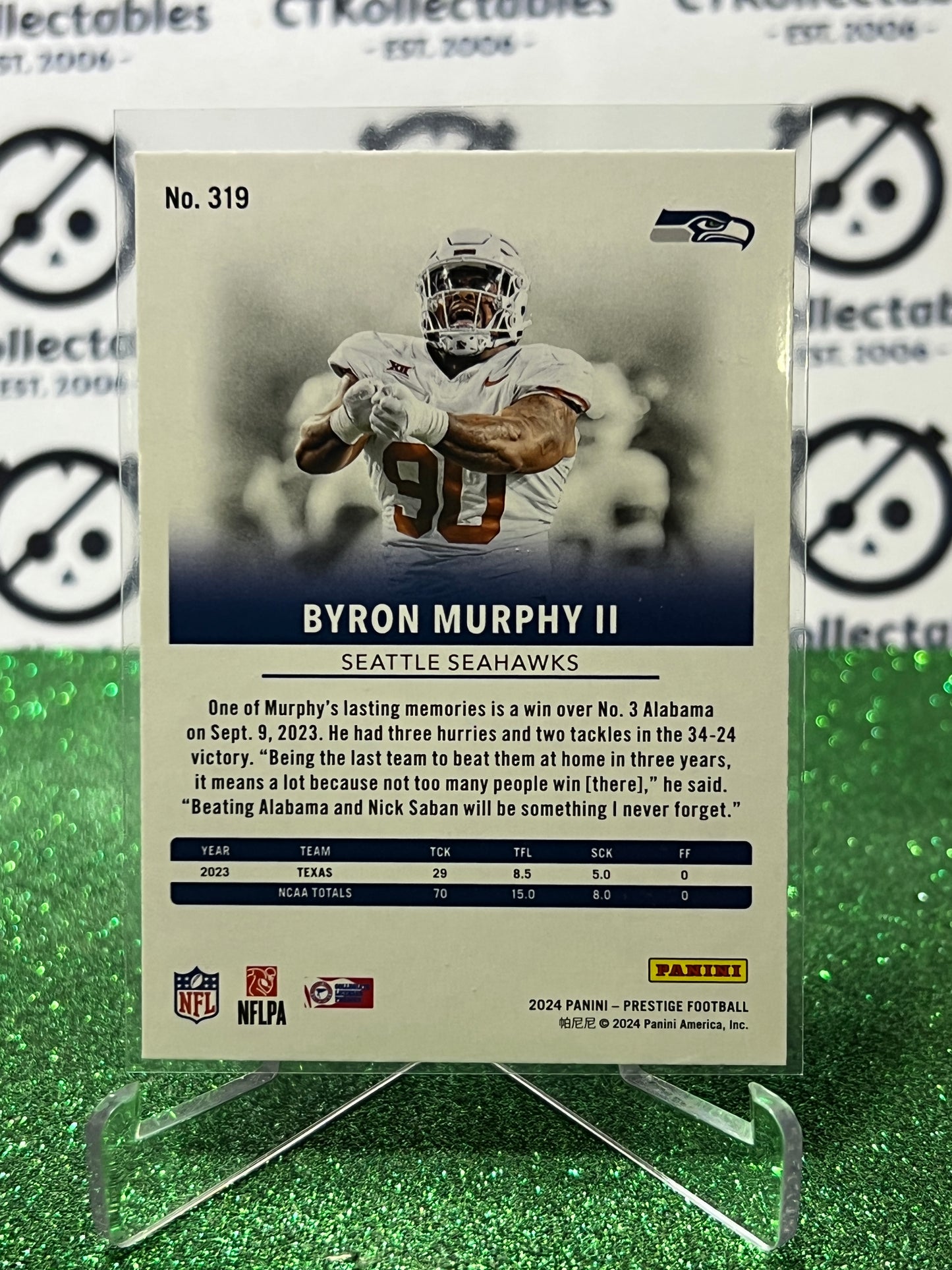 2024 PANINI PRESTIGE BYRON MURPHY II # 319 RC GALAXY NFL SEATTLE SEAHAWKS GRIDIRON CARD