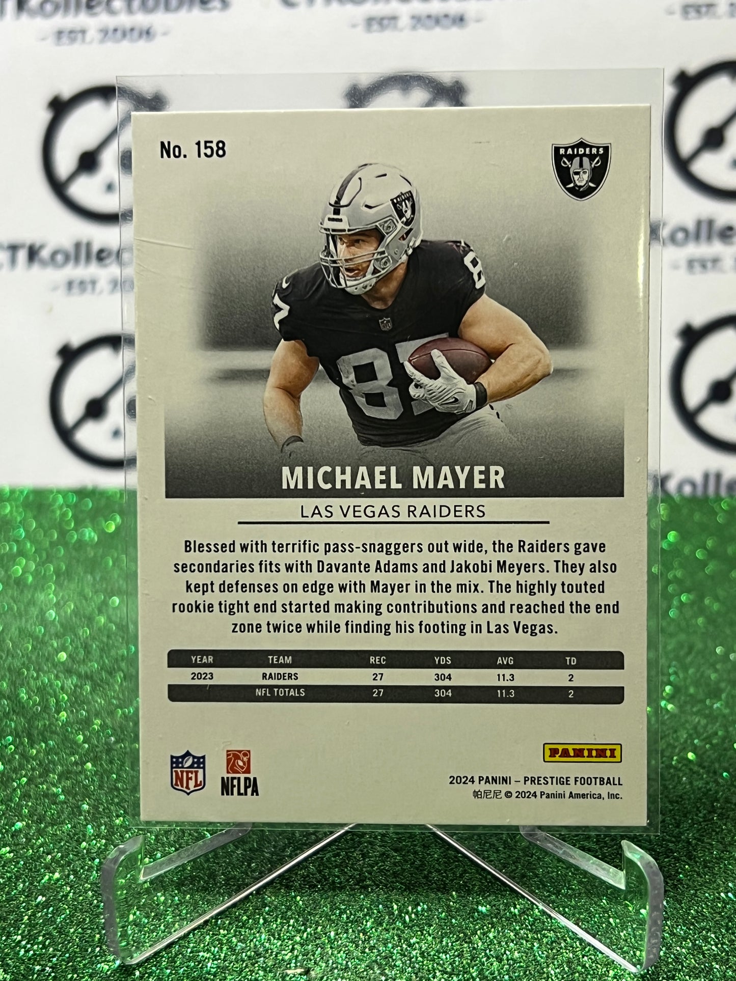2024 PANINI PRESTIGE MICHAEL MAYER # 158 GALAXY NFL LAS VEGAS RAIDERS GRIDIRON CARD