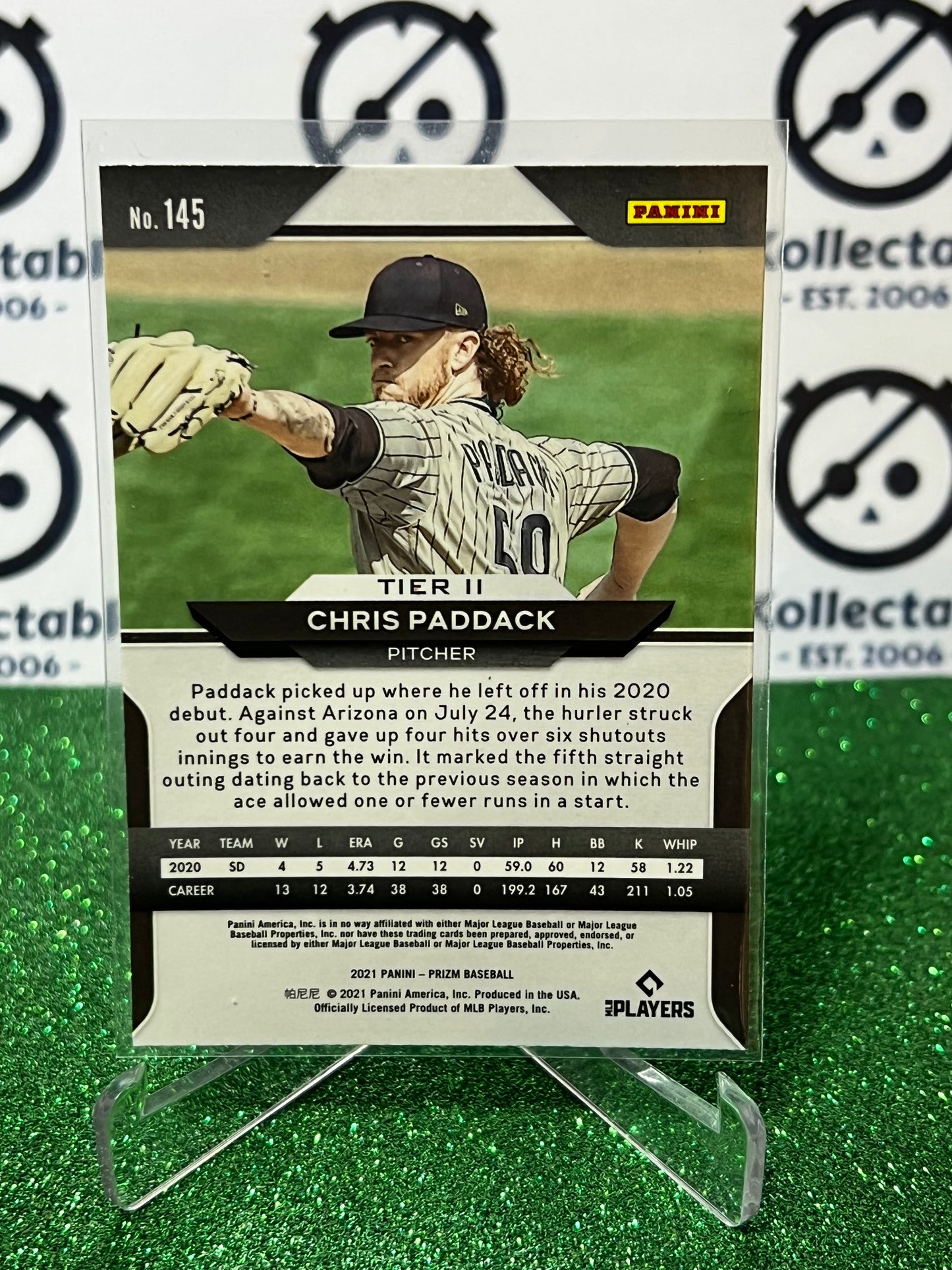 2021 PANINI PRIZM CHRIS PADDACK # 145 SAN DIEGO PADRES BASEBALL CARD