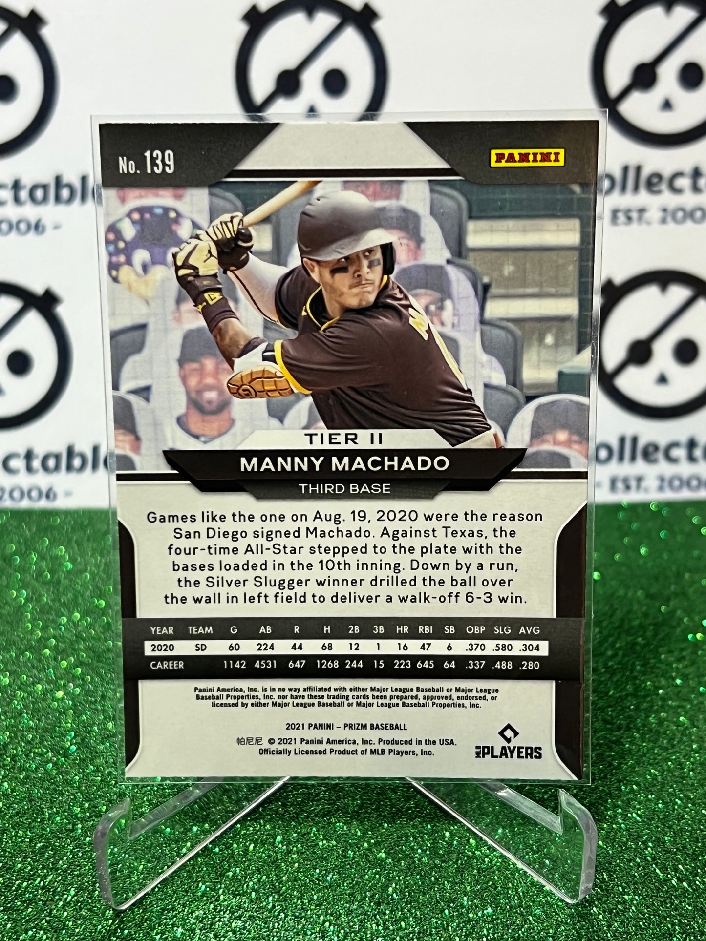 2021 PANINI PRIZM MANNY MACHADO # 139 SAN DIEGO PADRES BASEBALL CARD