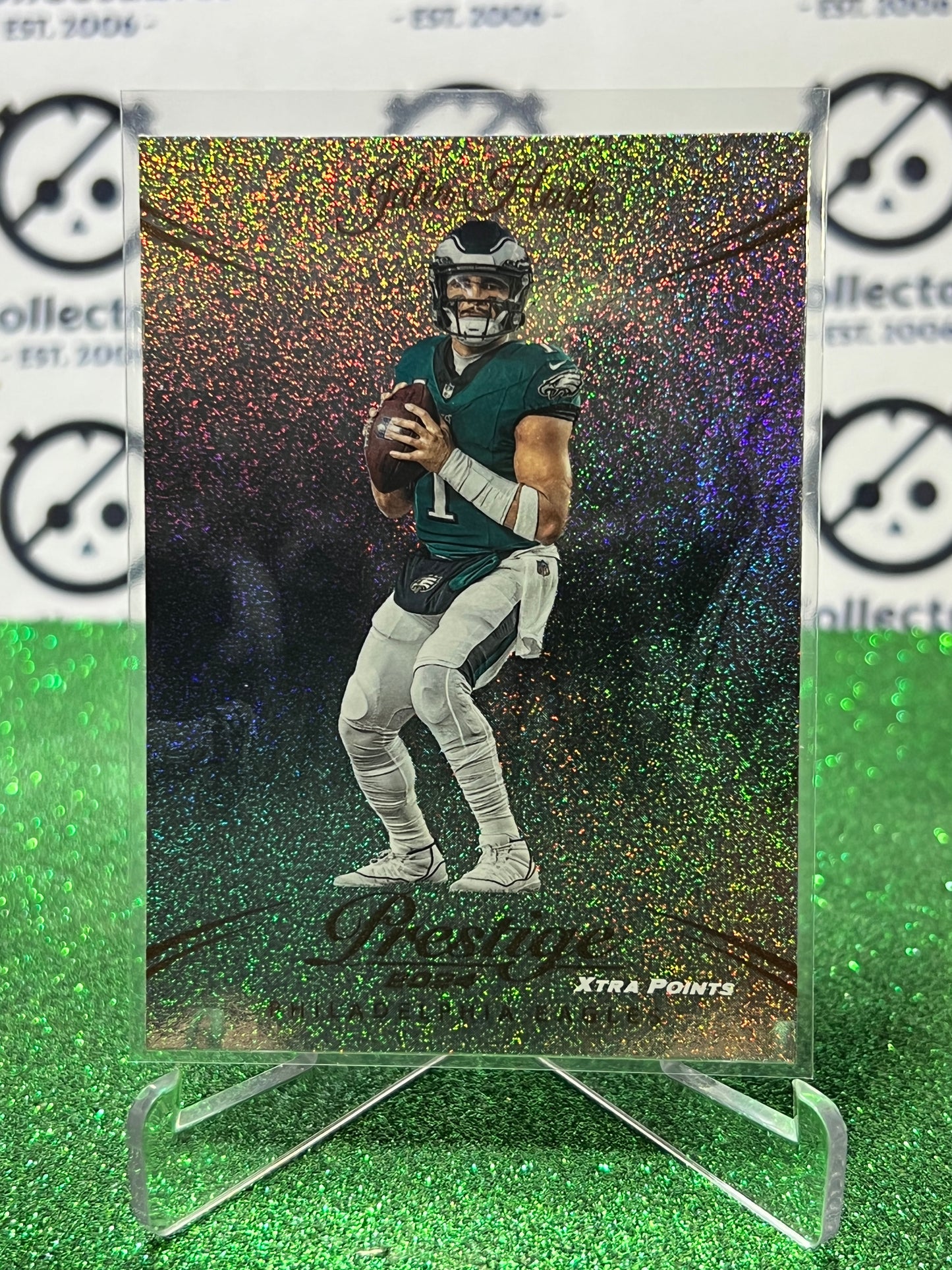 2024 PANINI PRESTIGE JALEN HURTS # 238 GALAXY NFL PHILADELPHIA EAGLES GRIDIRON CARD