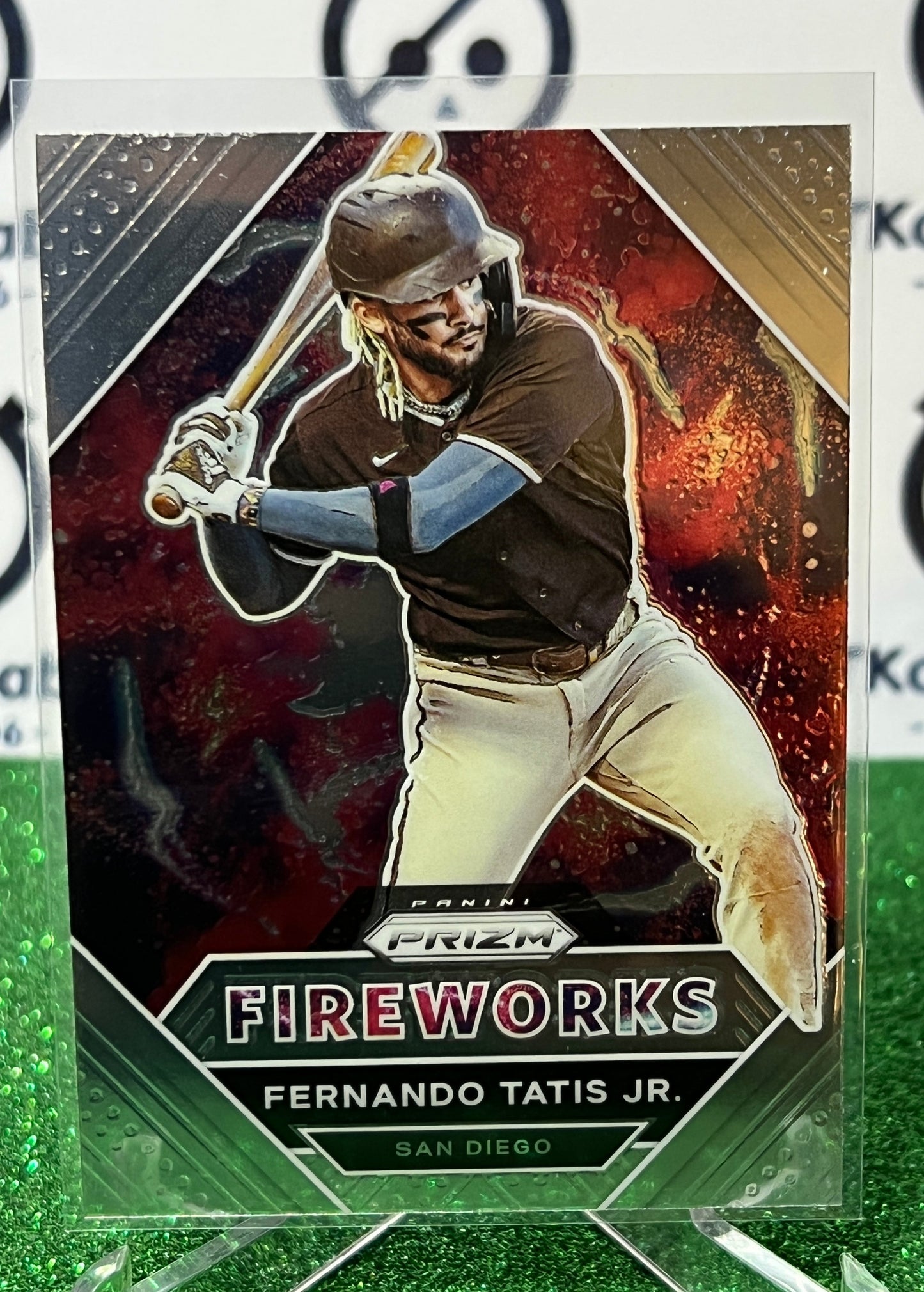 2021 PANINI PRIZM FERNANDO TATIS JR. # FW2 FIREWORKS SAN DIEGO PADRES BASEBALL CARD