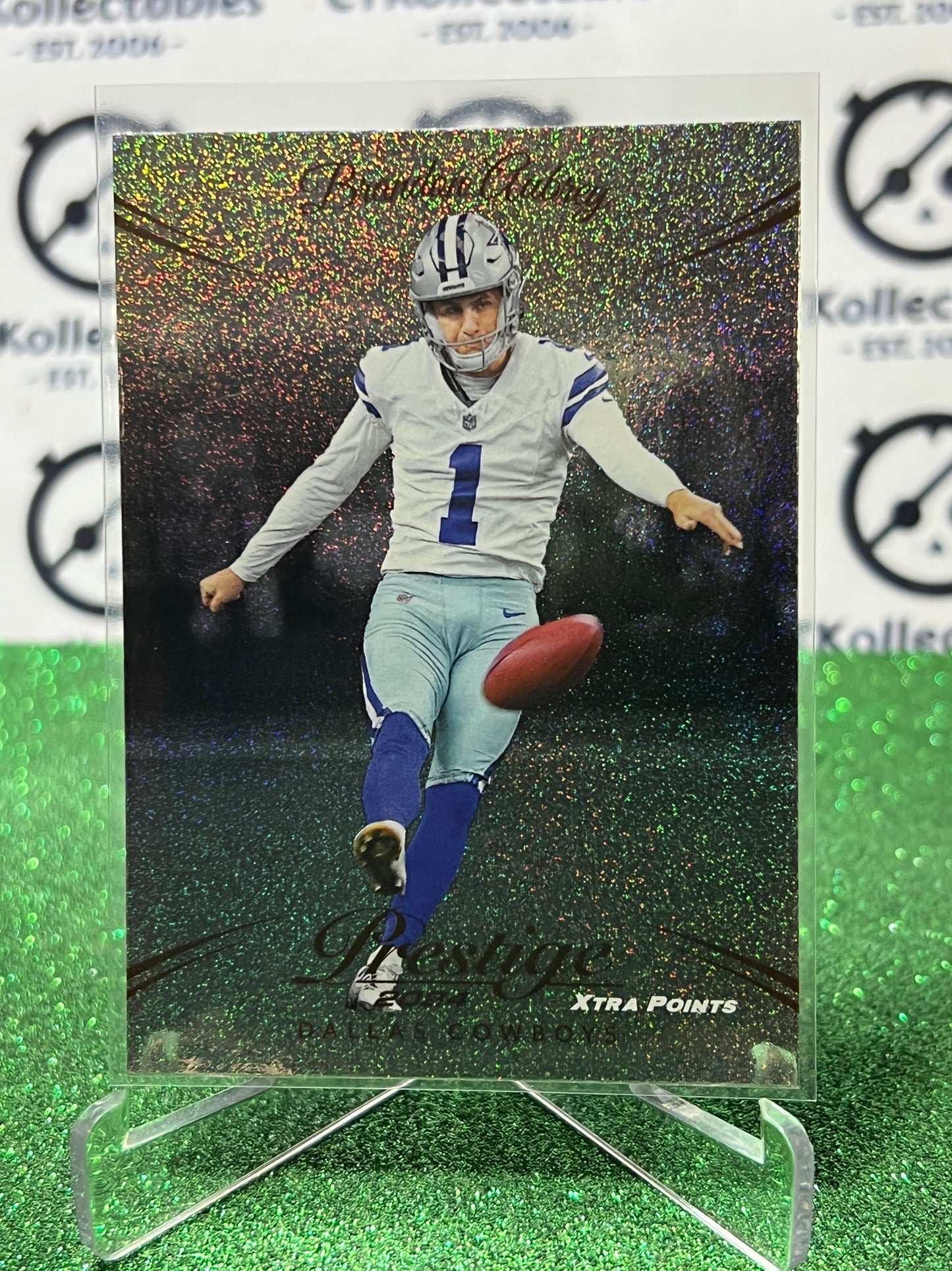 2024 PANINI PRESTIGE BRANDON AUBREY # 81 GALAXY NFL DALLAS COWBOYS GRIDIRON CARD