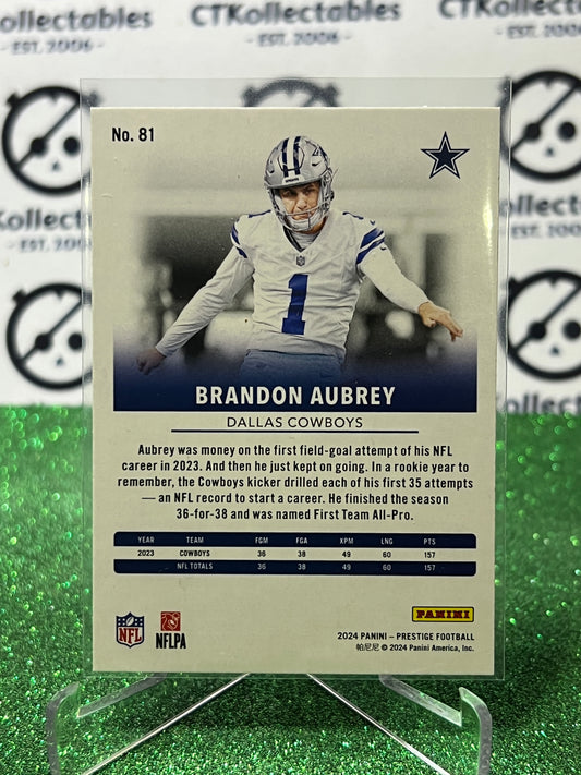 2024 PANINI PRESTIGE BRANDON AUBREY # 81 GALAXY NFL DALLAS COWBOYS GRIDIRON CARD