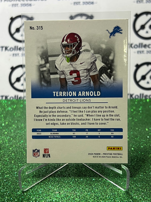 2024 PANINI PRESTIGE TERRION ARNOLD # 315 RC NFL DETROIT LIONS GRIDIRON CARD