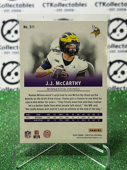 2024 PANINI PRESTIGE J.J. McCARTHY # 311 RC NFL MINNESOTA VIKINGS GRIDIRON CARD