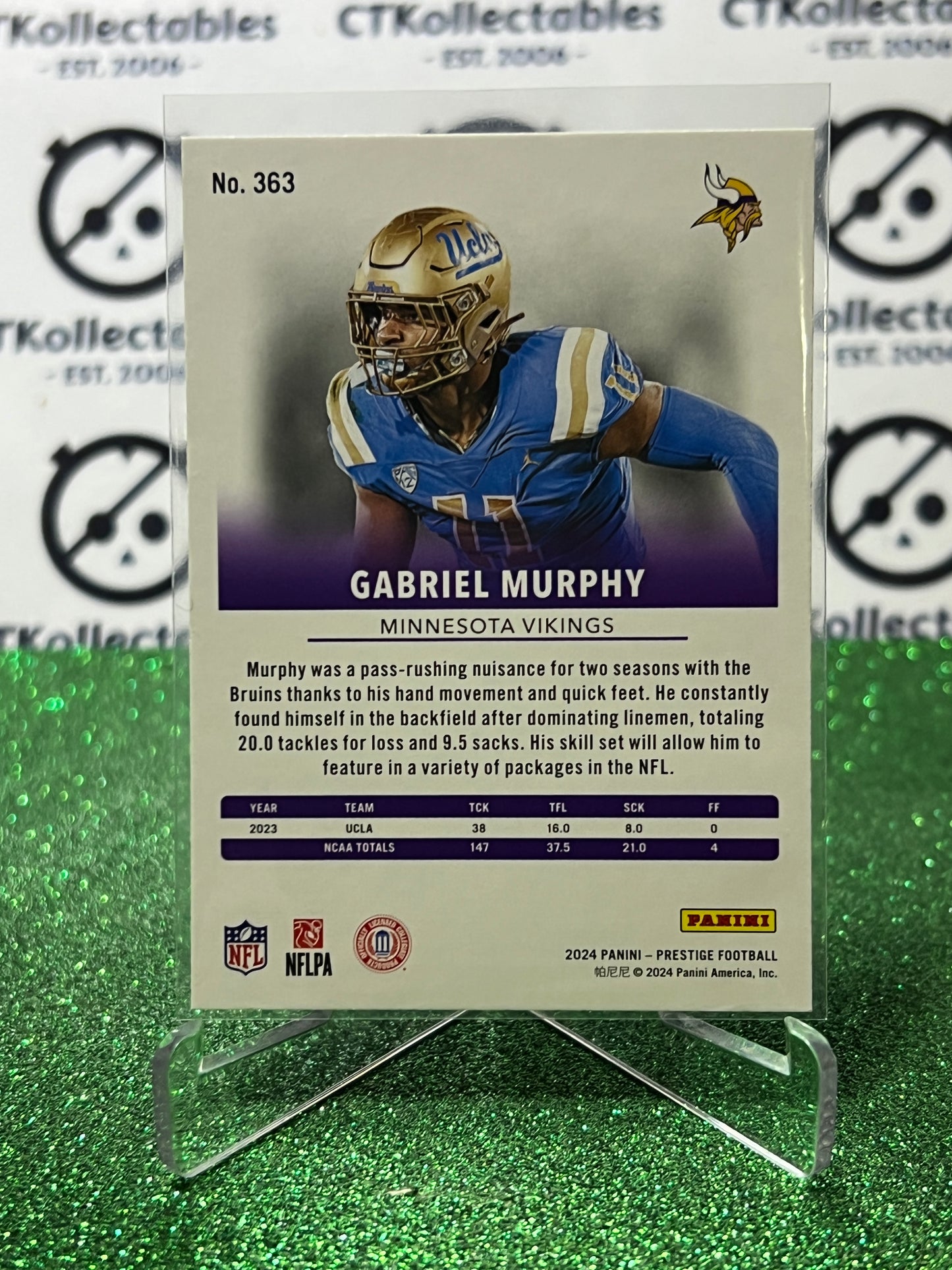 2024 PANINI PRESTIGE GABRIEL MURPHY # 363 RC NFL MINNESOTA VIKINGS GRIDIRON CARD