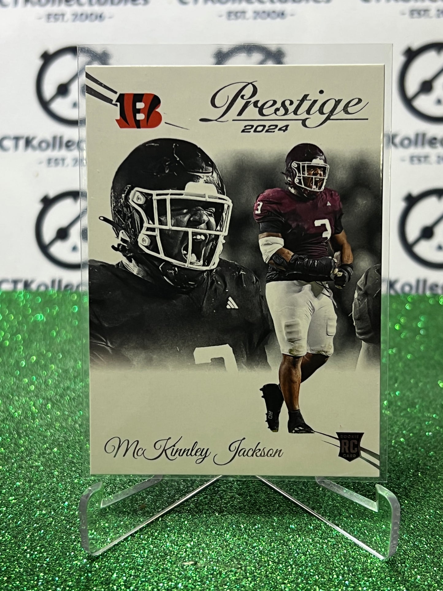 2024 PANINI PRESTIGE McKINNLEY JACKSON # 369 RC NFL CINCINNATI BENGALS GRIDIRON CARD