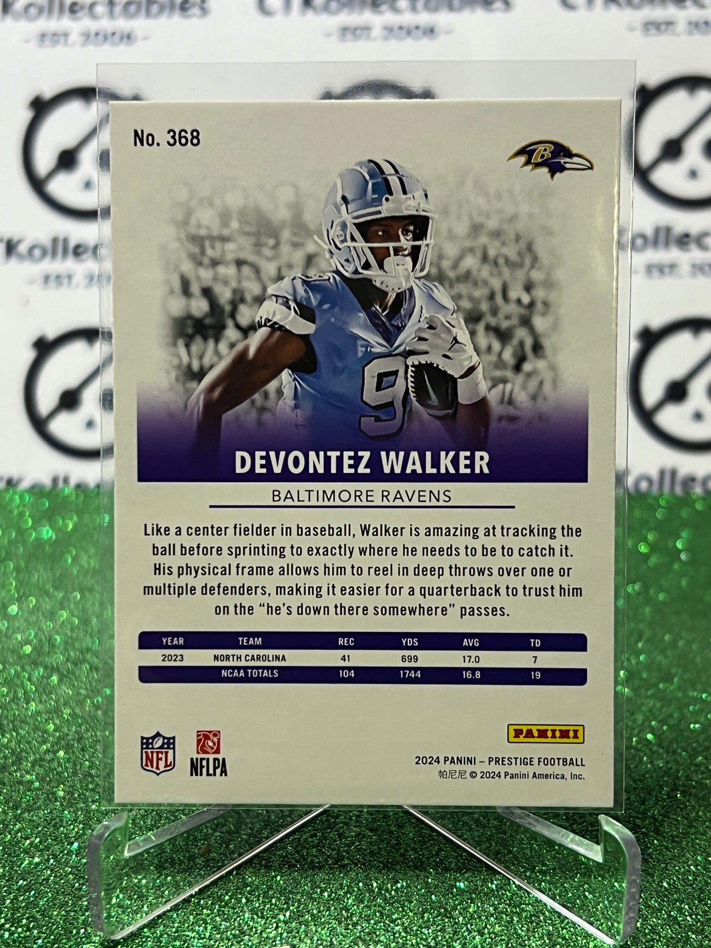 2024 PANINI PRESTIGE DEVONTEZ WALKER # 368 RC NFL RAVENS GRIDIRON CARD
