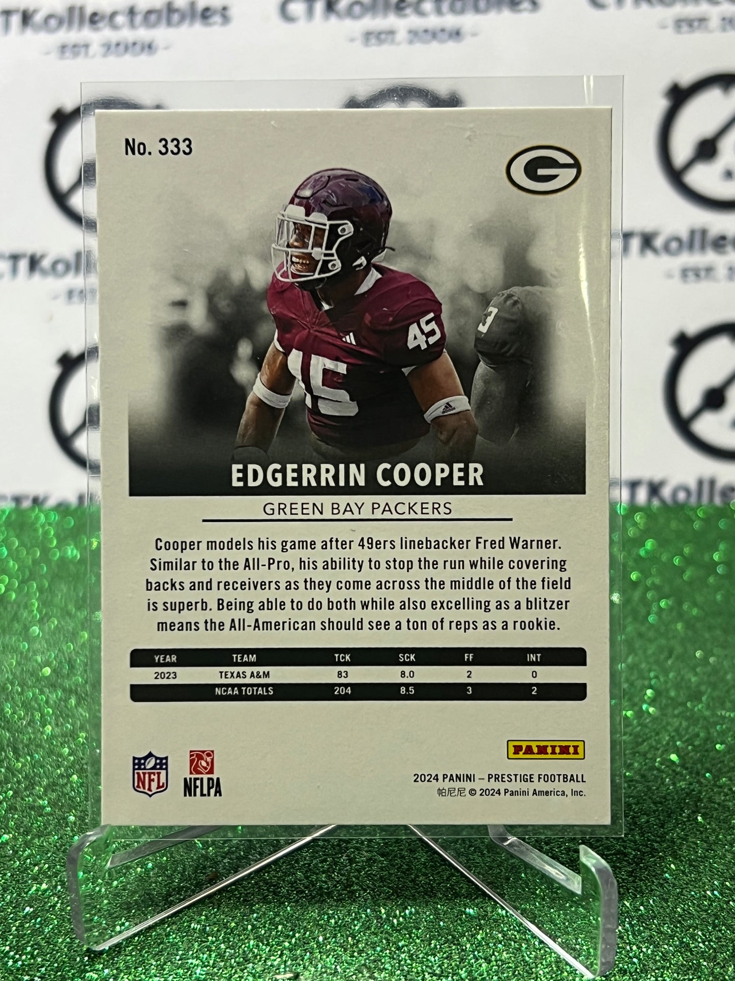 2024 PANINI PRESTIGE EDGERRIN COOPER # 333 RC NFL PACKERS GRIDIRON CARD