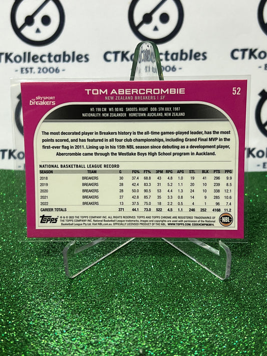 2022-23 TOPPS NBL CHROME TOM ABERCROMBIE # 52 NEW ZEALAND BASKETBALL CARD