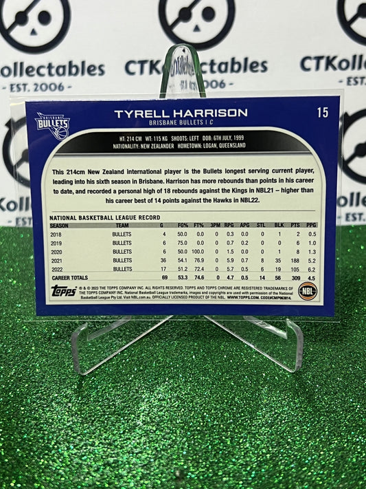 2022-23 TOPPS NBL CHROME TYRELL HARRISON # 15 BRISBANE BULLETS BASKETBALL CARD