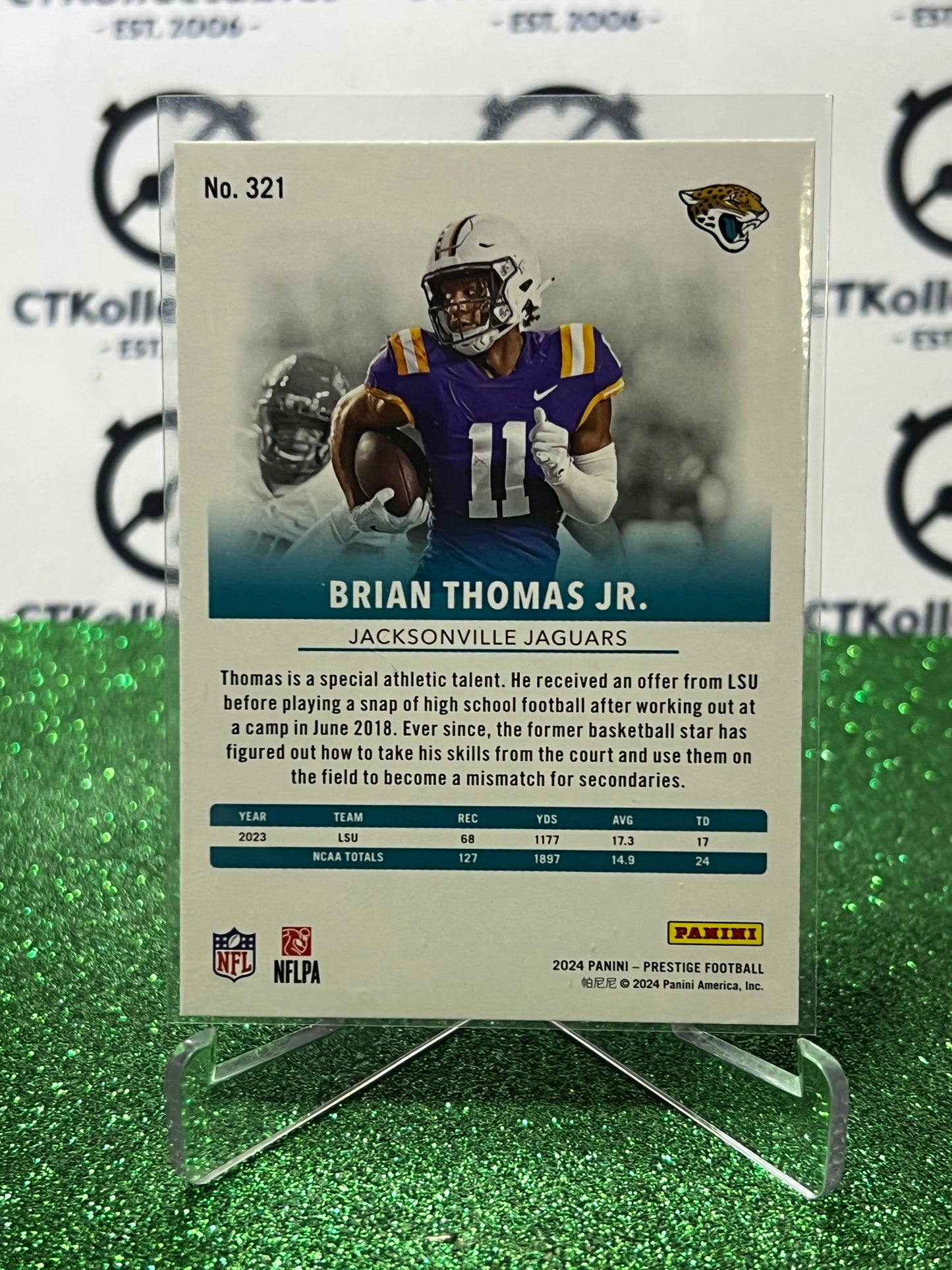 2024 PANINI PRESTIGE BRIAN THOMAS JR. # 321 RC NFL JAGUARS GRIDIRON CARD