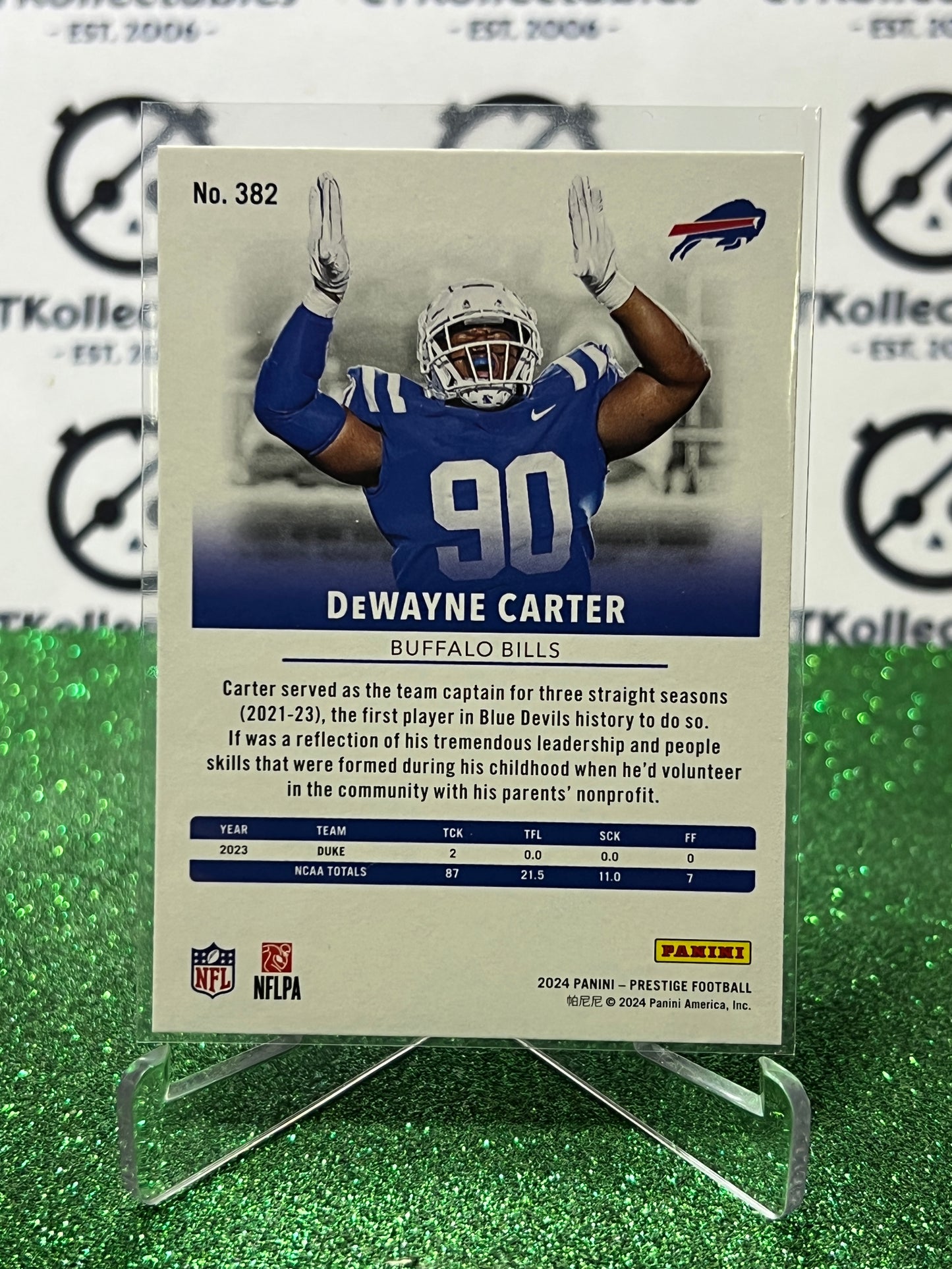 2024 PANINI PRESTIGE DEWAYNE CARTER # 382 RC NFL BUFFALO BILLS GRIDIRON CARD