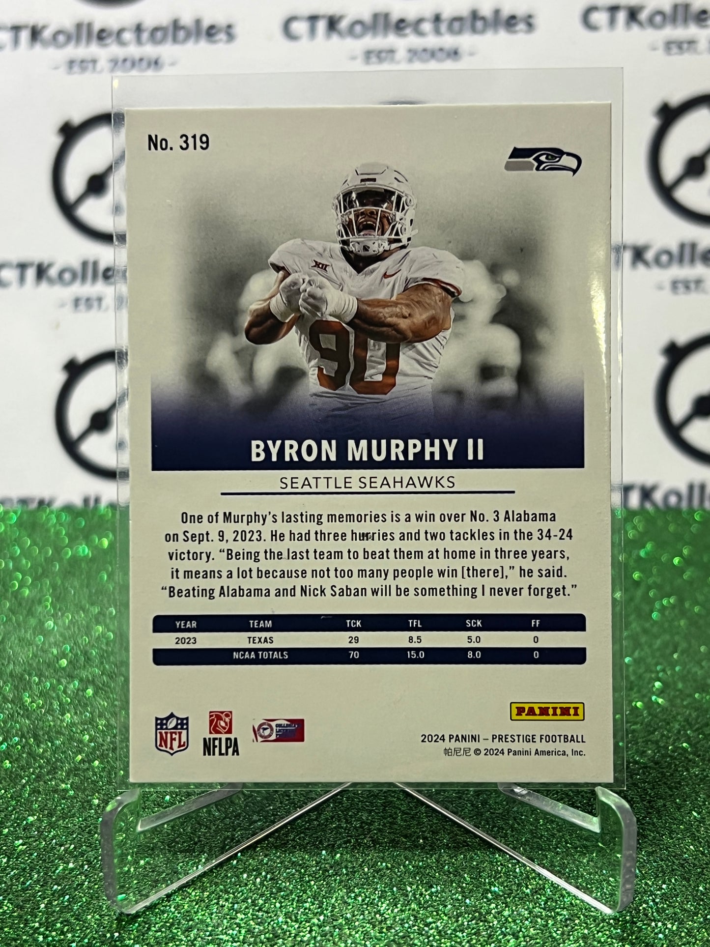 2024 PANINI PRESTIGE BYRON MURPHY II # 319 RC NFL SEATTLE SEAHAWKS GRIDIRON CARD