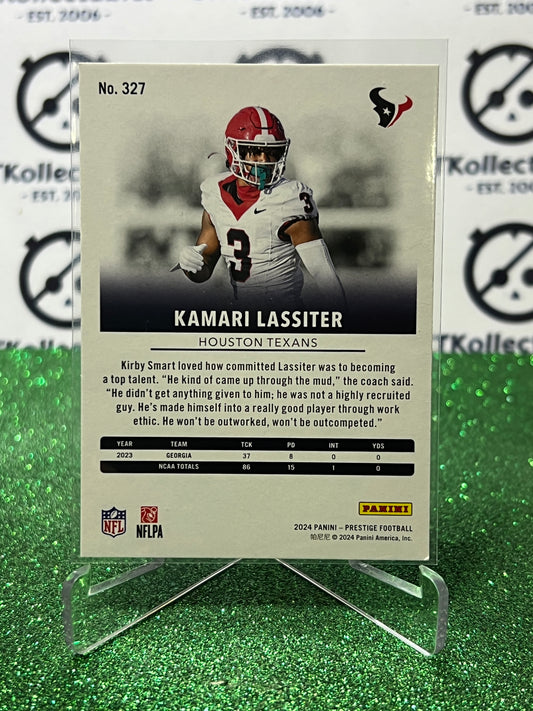 2024 PANINI PRESTIGE KAMARI LASSITER # 327 RC NFL HOUSTON TEXANS GRIDIRON CARD