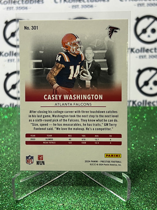 2024 PANINI PRESTIGE CASEY WASHINGTON # 301 RC NFL ATLANTA FALCONS GRIDIRON CARD