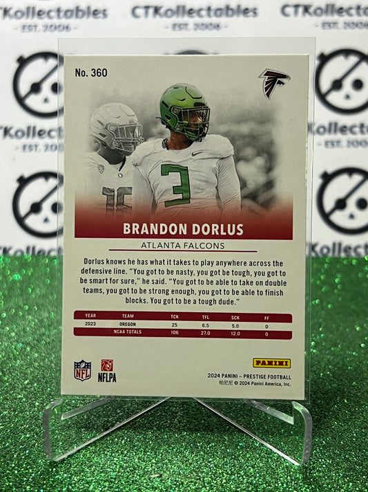2024 PANINI PRESTIGE BRANDON DORLUS # 360 RC NFL ATLANTA FALCONS GRIDIRON CARD