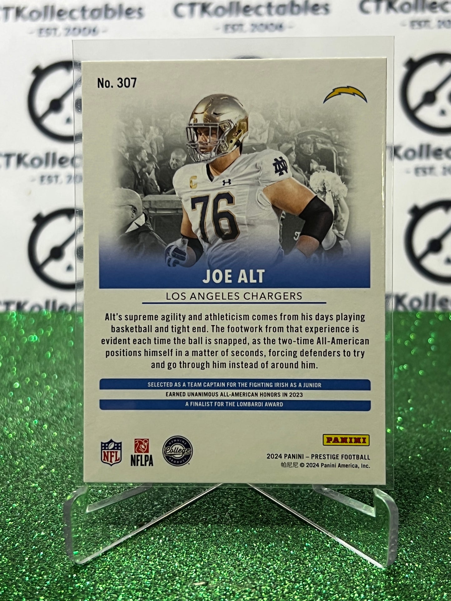 2024 PANINI PRESTIGE JOE ALT # 307 RC NFL LA CHARGERS GRIDIRON CARD