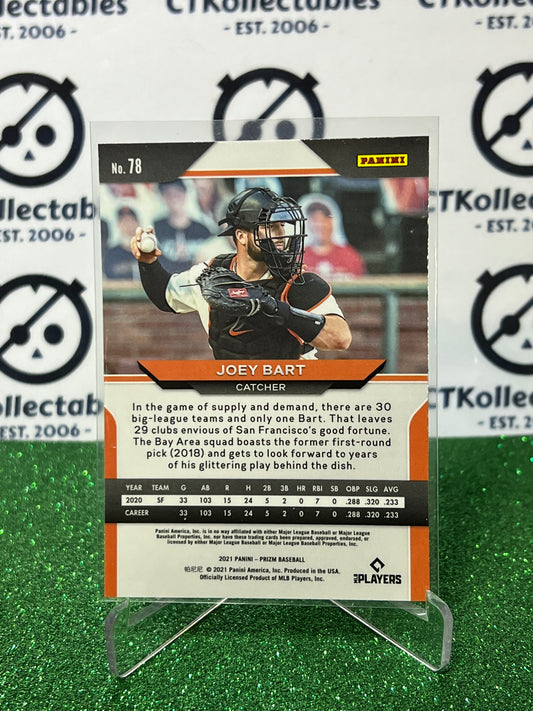 2021 PANINI PRIZM JOEY BART # 78 ROOKIE SAN FRANCISCO GIANTS BASEBALL