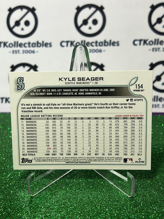 2022 TOPPS OPENING DAY KYLE SEAGER # 154 SEATTLE MARINERS BASEBALL CARD