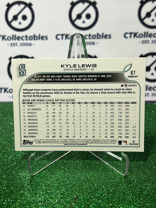 2022 TOPPS OPENING DAY KYLE LEWIS # 87 SEATTLE MARINERS BASEBALL CARD